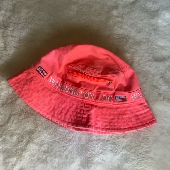 Washington DC Neon Orange Bucket Hat - Picture 1 of 6